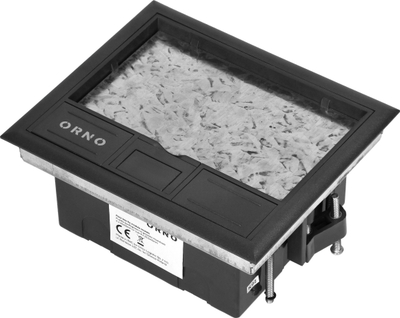 Kuti dyshemeje për module priza, 4x45x45mm ose 8x22.5x45mm, kapak për material dyshemeje, e zezë