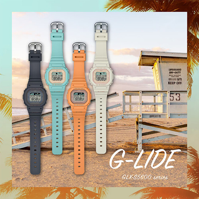 Orë për femra Casio G-Shock G-LIDE GLX-S5600-7ER, e bardhë