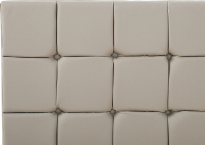 Shtrat AMBERT, lëkurë artificiale, 140 x 200 cm, taupe