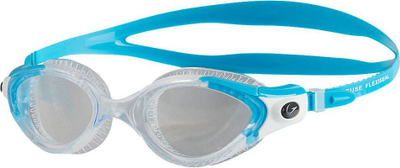 Syze noti Speedo Futura Biofuse Flexiseal për gra, xhama të tejdukshëm, rrip i rregullueshëm, blu