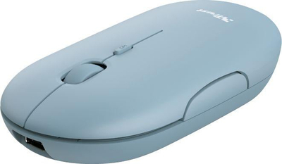 Maus Trust Puck, wireless, USB, i kaltërt