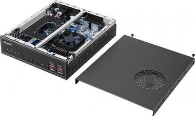PC i vogël barebone Shuttle XPC Slim DH32U, Pentium Gold 7505, pa RAM, i zi