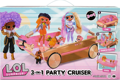 Makinë lodër MGA L.O.L. Surprise 3 in 1 Party Cruiser 118305EUC, model 3 në 1, shumëngjyrëshe