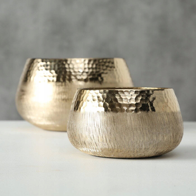 Set fenerësh dekorativ Home24 Lukeria, 2 copë, metal, ngjyrë ari