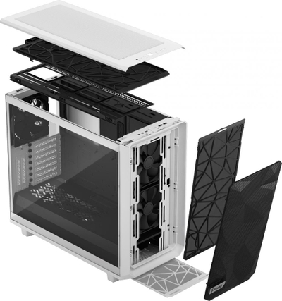 Kasë Fractal Design Meshify 2 TG Clear Tint, e bardhë, Midi Tower