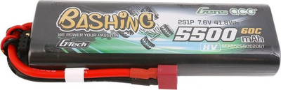 Bateri LiPo Gens Ace Bashing, 5500mAh, 7.6V 60C HV, e zezë