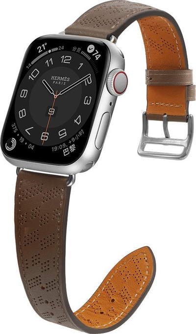 Rrip ore Hurtel për Apple Watch, lëkurë, 38 40 41mm, kafe e errët