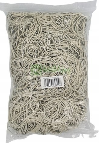 Goma elastike Rubber Bands 240x1.5x10.0, 1kg, të bardha