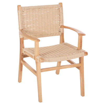 Kolltuk IGNACIO, dru rubberwood, ulëse litar, 61×56×83 cm (HM9331.01)