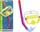 Set maskë dhe tub snorkel Bestway 24036 për fëmijë, polikarbonat, mbrojtje UV, e verdhë dhe rozë