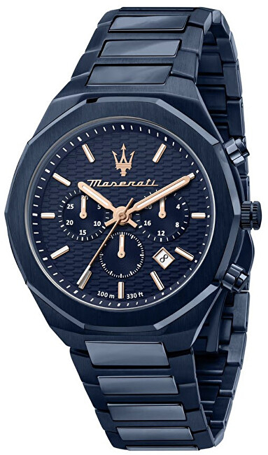 Ore Relic Stile Chronograph R8873642008, kuarc, 100m, e zezë