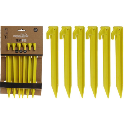 Kunja çadre Redcliffs plastike 23 cm, set me 6 copë, të verdha