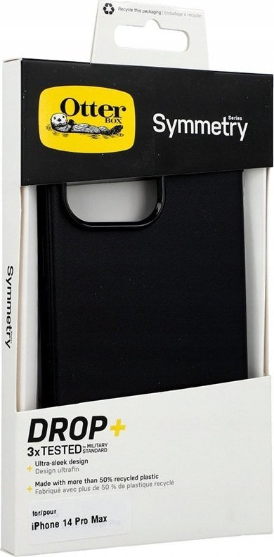 Kapak telefoni Otterbox Symmetry për Apple iPhone 14 Pro Max, mbrojtës, i zi