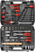 Set çelësash me tapa dhe bit, 1/4" 1/2", 77 copa, 4–32 mm