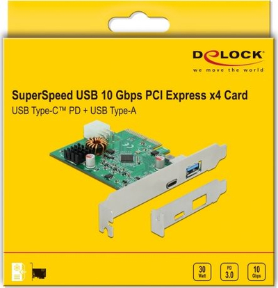 Kartë rrjeti DeLOCK PCI Express x4, 1 x SFP+, 10 Gbps, jeshile