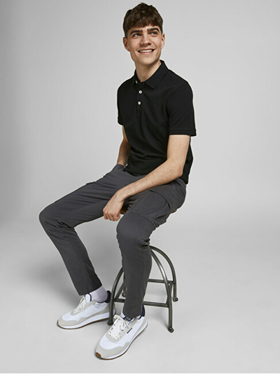Maicë JACK&JONES JJEPAULOS Slim Fit, e zezë