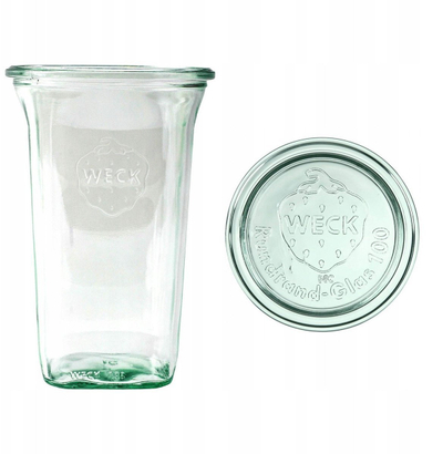 Set kavanozash Weck Quadro, 795ml, pako 6 copë, me kapak