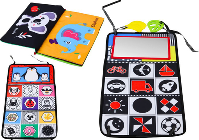 Tapet lojrash për kalamaj LEAN TOYS, i palosçëm, me dy anë, shumngjyrësh 48.5x26.5cm