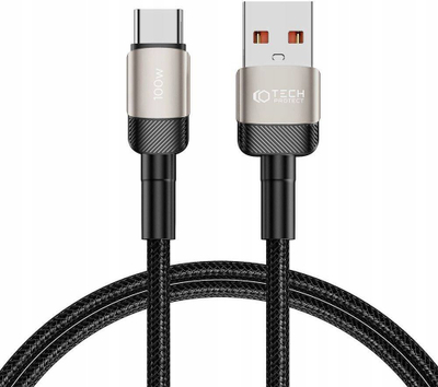 Kabllo karikimi Tech-Protect UltraBoost Evo, USB në USB-C, 100W 5A, 1m, titanium
