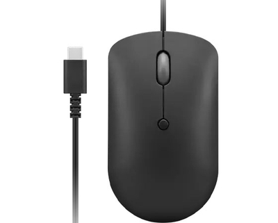 Maus Lenovo 400, USB C, me kabllo, i zi