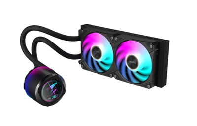 Ftohës uji për CPU Gigabyte Aorus WaterForce X II 240, radiator 240mm, ARGB, i zi