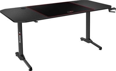Tavolinë gaming Huzaro Hero 4.7, me pad të madh, organizues kabllosh, e zezë
