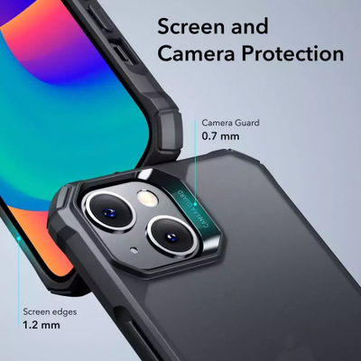 Mbështjellës ESR Air Armor për iPhone 14 Plus, frosted, i zi