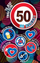 Kartolinë urimi AbCard Birthday 50 US03, për 50 vjeç, shumëngjyrëshe