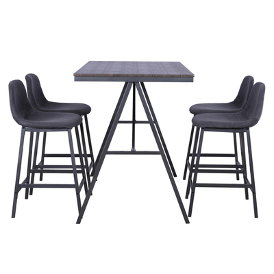 Set 5 pjesësh me stativ dhe stol mesatar lartësi (HM8578), gri