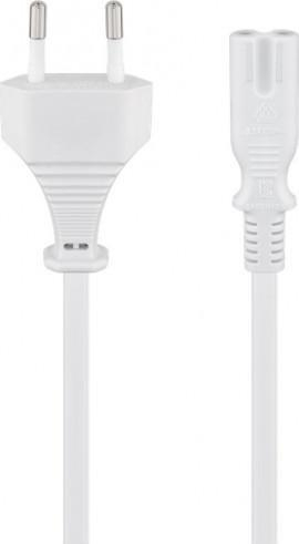 Кабел за струја Wentronic Goobay NK 104 W, IEC C7 во евро приклучок, 5 m, бел