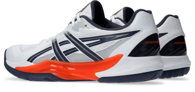 Патики за ракомет Asics Powerbreak FF, ѓон за сала, бели со портокалова боја