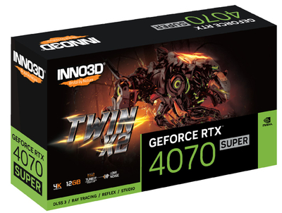 Kartelë grafike Inno3D GeForce RTX 4070 SUPER Twin X2 12GB GDDR6X
