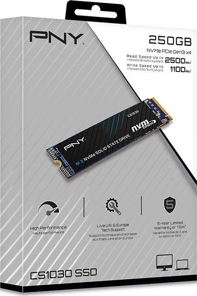 Disk SSD PNY CS1030, 250GB, M.2 2280 PCI-E x4 Gen3 NVMe