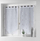 Perde dekorative Douceur d’Intérieur Pompom, set 2 copë, 45 x 90 cm, voile me chenille, ngjyrë rëre