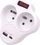 Adapter prize Double Splitter Z-12, 2x230V, USB A dhe USB-C, i bardhë