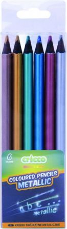 Lapsa ngjyruese Cricco Triangular Jumbo Metallic, set 6 copë, metalike, shumëngjyrëshe