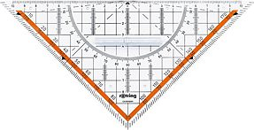 Trekëndësh matës Rotring S0903950, 23cm, me dorezë, i tejdukshëm