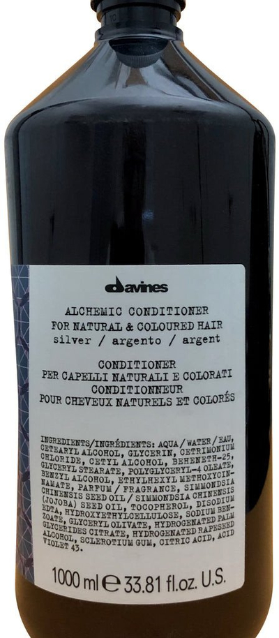 Balsam flokësh Davines Alchemic Silver, 1000 ml, për flokë të bardhë