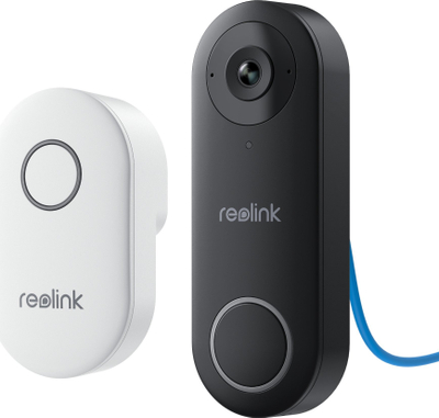 Zile dere me kamerë Reolink Video Doorbell D340P, 2K, PoE, e zezë