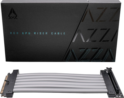Kabllo riser PCIe Azza ACAZ-20R-L, 20cm, PCIe 3.0 x16, e bardhë