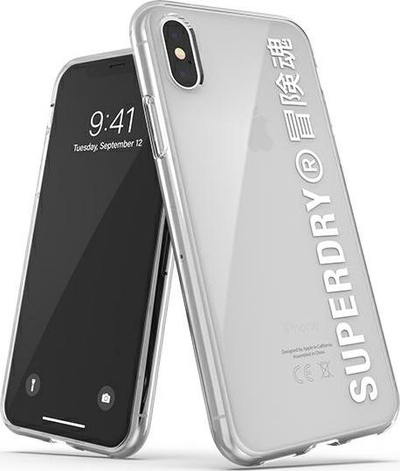 Mbrojtëse e pasme Superdry për iPhone X/Xs, e bardhë