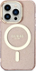 Mbështjellës telefoni Guess GUHMP14LHCMCGP për iPhone 14 Pro, MagSafe, me shkëlqim, rozë