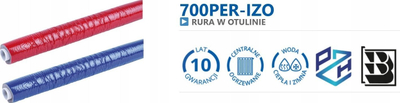 Tub i shumëfishtë i izoluar PERFEXIM 700PER-IZO, PERT AL PERT, për ujë të ngrohtë e të ftohtë, gri