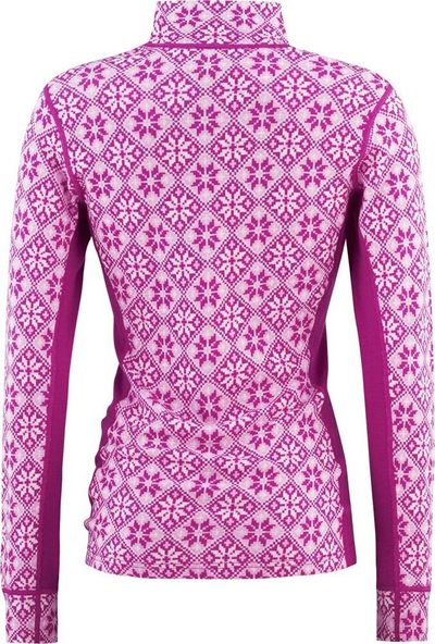 Bluzë bazike Kari Traa Rose Half Zip, 100% lesh Merino, gjysëm zinxhir, rozë