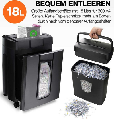Shredder letre Peach PS500-70OP, 14 fletë, 18L, i zi