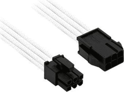Kabllo e brendshme energjie Nanoxia NX6PV3EW, 0.3m, zgjatim 6 pin PCIe, e zezë