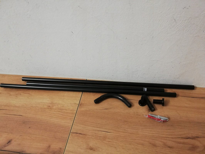 Шина за агол за завеса за туш Symple Stuff Lott Angle Bar, бела