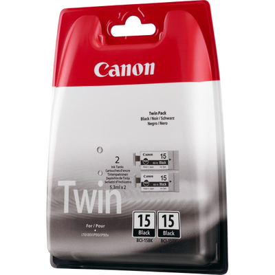 Ngjyrë printeri Canon BCI-15bk, TwinPack, e zezë