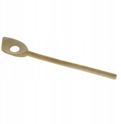 Lugë druri De Buyer B Bois Risotto Ponted Perforated, model 4874.01, kafe