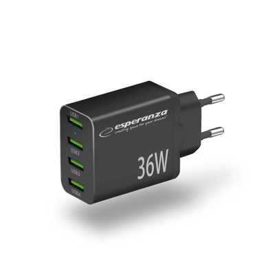 Karikues muri Esperanza EZC107K, 36W, 4 porta USB, i zi